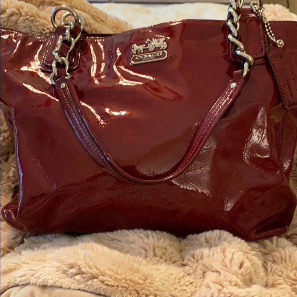 Gorgeous Burgundy Coach Satchel Bag